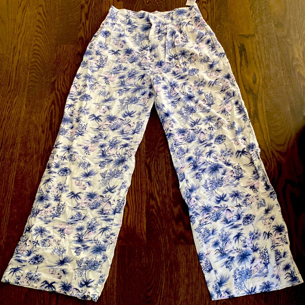 NWT Abercrombie linen printed pants